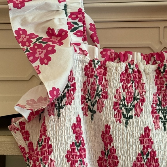 STS Sail to Sable debra smocked bodice mid dress Amy Littleson mcnitt XL - Picture 6 of 7